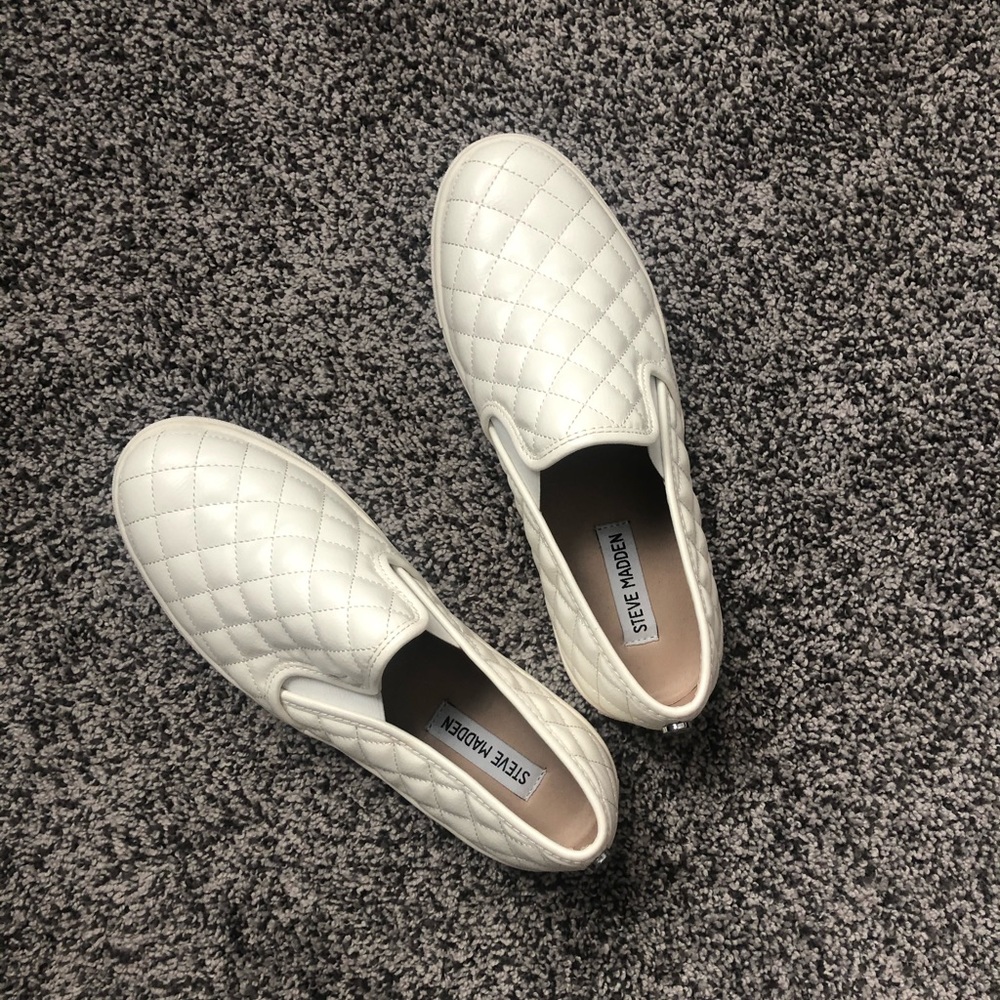 Steve Madden Ecentrcq White leather sneakers